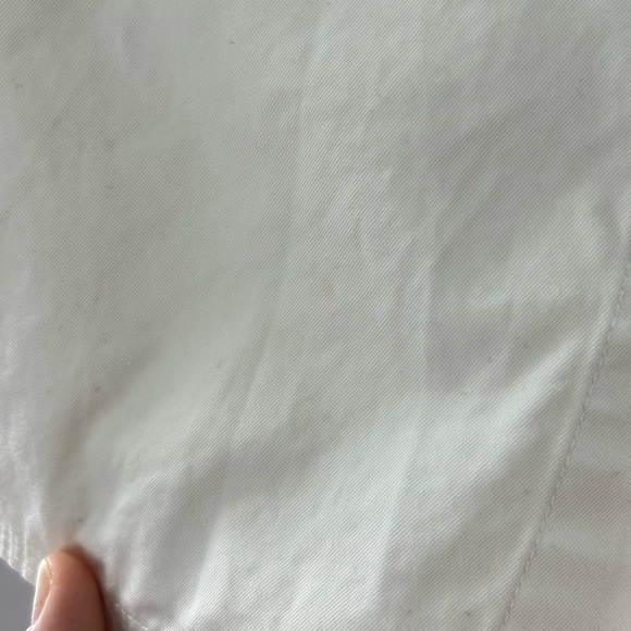 Kate Hill Petite Skort Women's 14P (Waist 32in) Ivory, Cotton Twill Front Snaps - Picture 3 of 12